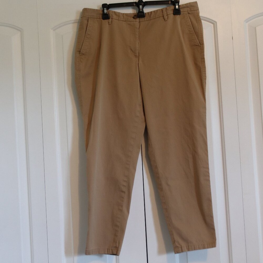 Talbots Girlfriend Chino Size 14 Classic Khaki Neutral Casual Office